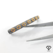 Load image into Gallery viewer, Pave Diamond Tube Beads, 925 Sterling Silver, Long Bended Tunnel Beads For Bracelet, Diamond Findings Jewelry, Diamond Spacer Beads