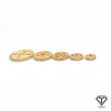 Load image into Gallery viewer, Pave Diamond Spacer, 14k Solid Gold, 925 Sterling Silver, Diamond Wheel, Diamond Spacer Beads, Spacer Wheel