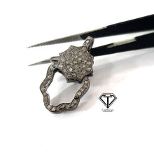 Load image into Gallery viewer, Pave Diamond Lobster, Pave Diamond Clasp, 925 Sterling Silver Handmade Finish Lock, Diamond Small Clasp, Diamond Lobster Lock