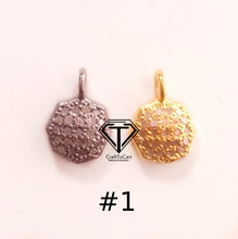 Load image into Gallery viewer, Pave Diamond Charm, Small Clover Charm Pendant - CraftToCart