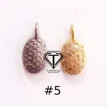 Load image into Gallery viewer, Pave Diamond Charm, Small Clover Charm Pendant - CraftToCart