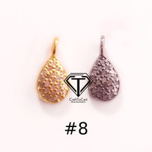 Load image into Gallery viewer, Pave Diamond Charm, Small Clover Charm Pendant - CraftToCart