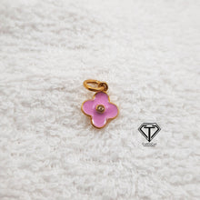 Load image into Gallery viewer, Enamel Flower Pendant, 925 Sterling Silver Flower Charm Pendant, Enameled Flower Pendant, Charm Findings