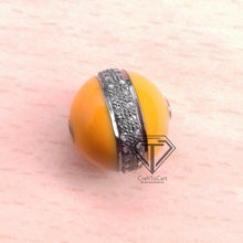 Load image into Gallery viewer, Pave Diamond Enamel Ball Beads - CraftToCart