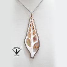 Load image into Gallery viewer, Pave Unique Sea Shell Pendant, 925 Sterling Silver, Pave Diamond Jewelry, Handmade Jewelry