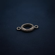 Load image into Gallery viewer, Pave Diamond Oval Connector, Pave Diamond Oval Bracelet Connector
