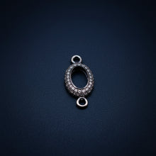 Load image into Gallery viewer, Pave Diamond Oval Connector, Pave Diamond Oval Bracelet Connector
