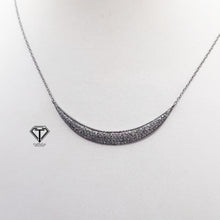 Load image into Gallery viewer, Pave Diamond Smiley Connector Necklace, 925 Sterling Silver, Diamond Smiley Findings, Pave Diamond Jewelry
