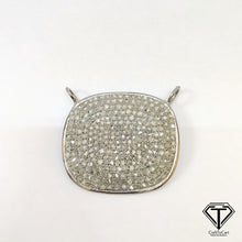 Load image into Gallery viewer, Square Connector Pendant, Pave Diamond Square Connector Pendant
