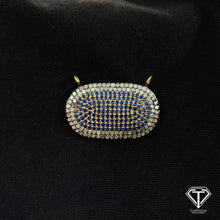 Load image into Gallery viewer, Pave Diamond Sterling Silver Oval Connector Pendant
