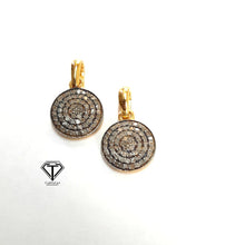 Load image into Gallery viewer, Pave Diamond Disc Charm Pendant, 925 Sterling Silver, Pave Diamond Jewelry
