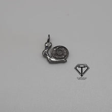 Load image into Gallery viewer, Pave Diamond Snail Charm, Pave Diamond Charm, Jewelry Components, Diamond Findings
