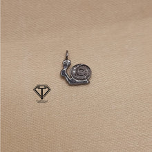 Load image into Gallery viewer, Pave Diamond Snail Charm, Pave Diamond Charm, Jewelry Components, Diamond Findings
