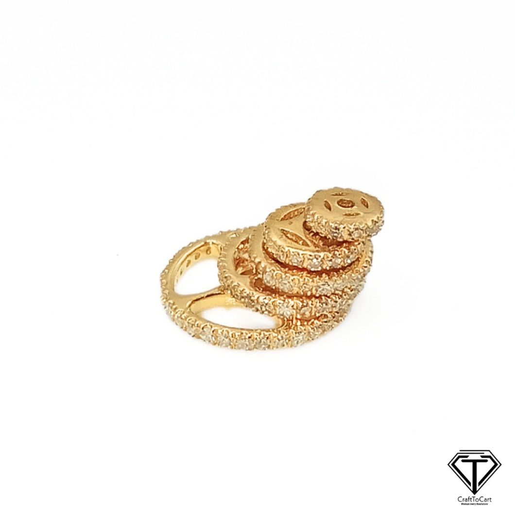 Pave Diamond Spacer, 14k Solid Gold, 925 Sterling Silver, Diamond Wheel, Diamond Spacer Beads, Spacer Wheel