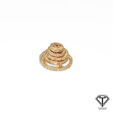 Load image into Gallery viewer, Pave Diamond Spacer, 14k Solid Gold, 925 Sterling Silver, Diamond Wheel, Diamond Spacer Beads, Spacer Wheel
