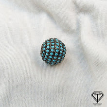 Load image into Gallery viewer, 12mm Pave Ball Beads, Pave Round Ball Beads, Pave Jewelry, Pave Beads, Silver Finding
