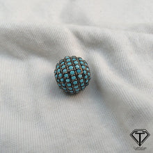 Load image into Gallery viewer, 12mm Pave Ball Beads, Pave Round Ball Beads, Pave Jewelry, Pave Beads, Silver Finding
