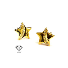 Load image into Gallery viewer, Star Stud Earrings, Pave Diamond Stud, Jewelry Components, Diamond Findings
