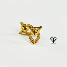 Load image into Gallery viewer, Owl Stud Earrings, Pave Diamond Stud, Jewelry Components, Diamond Findings
