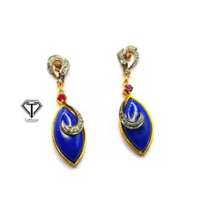 Load image into Gallery viewer, Lapis Earring, 925 Sterling Silver Lapis Lazuli Earring, Jewelry Findings, Handmade Jewelry
