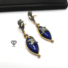 Load image into Gallery viewer, Lapis Earring, 925 Sterling Silver Lapis Lazuli Earring, Jewelry Findings, Handmade Jewelry
