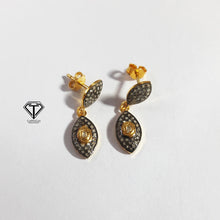 Load image into Gallery viewer, Drop Earrings, Pave Diamond Earrings, Modern Stylish Earring, Jewelry Findings, Handmade Jewelry
