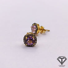 Load image into Gallery viewer, Drop Earrings, Natural Amethyst Earrings, Modern Stylish Earring, Jewelry Findings, Handmade Jewelry
