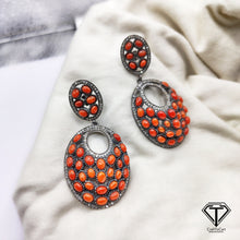 Load image into Gallery viewer, Coral Drop Earrings, Coral Earrings, Modern Stylish Earring, Jewelry Findings, Handmade Jewelry
