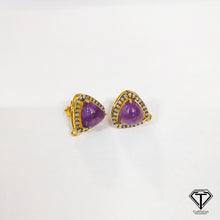 Load image into Gallery viewer, Drop Earrings, Natural Amethyst Earrings, Modern Stylish Earring, Jewelry Findings, Handmade Jewelry
