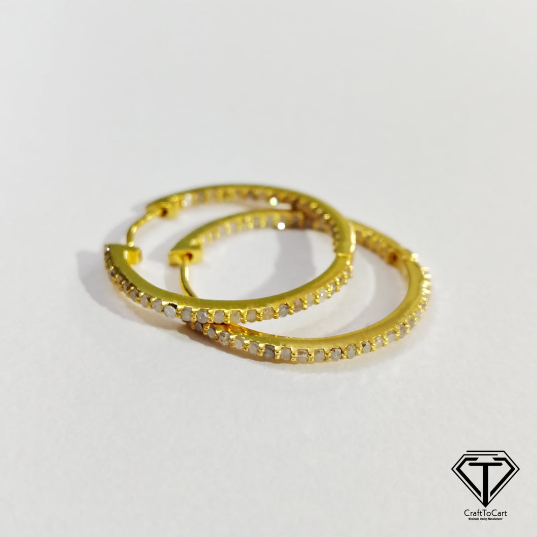 Pave Round Hoops, Mini Huggie Hoops, Pave Diamond Earrings, Pave Diamond Jewelry