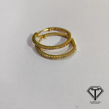 Load image into Gallery viewer, Pave Round Hoops, Mini Huggie Hoops, Pave Diamond Earrings, Pave Diamond Jewelry
