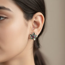 Load image into Gallery viewer, Flower Stud Earrings: Sterling Silver Jewelry
