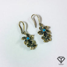 Load image into Gallery viewer, Flower Drop Earrings, Jewelry Components, Silver Findings
