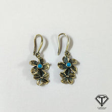 Load image into Gallery viewer, Flower Drop Earrings, Jewelry Components, Silver Findings
