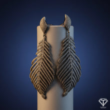 Load image into Gallery viewer, Drop Earrings, Pave Diamond Earrings, Modern Stylish Earring
