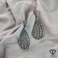 Load image into Gallery viewer, Drop Earrings, Pave Diamond Earrings, Modern Stylish Earring
