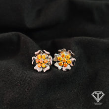 Load image into Gallery viewer, Flower Stud Earrings: Sterling Silver Jewelry
