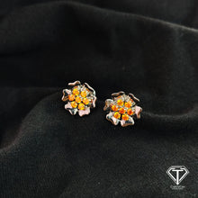 Load image into Gallery viewer, Flower Stud Earrings: Sterling Silver Jewelry
