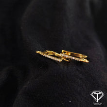 Load image into Gallery viewer, Pave Diamond Stud Earrings: Sterling Silver Jewelry
