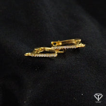 Load image into Gallery viewer, Pave Diamond Stud Earrings: Sterling Silver Jewelry
