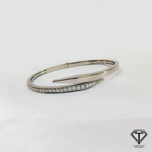 Load image into Gallery viewer, Pave Bracelet, Handmade Designer Bangles, 925 Sterling Silver, Women Bangle Jewelry

