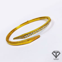 Load image into Gallery viewer, Pave Bracelet, Handmade Designer Bangles, 925 Sterling Silver, Women Bangle Jewelry
