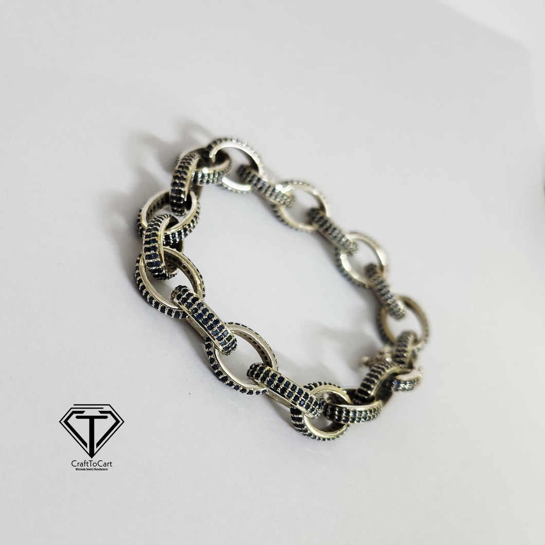 Pave Bracelet, Handmade Designer Bangles, 925 Sterling Silver, Women Bangle Jewelry