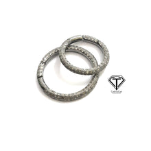 Load image into Gallery viewer, Pave Diamond Round Lock, Diamond Clasp, Jewelry Components, Findings
