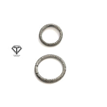 Load image into Gallery viewer, Pave Diamond Round Lock, Diamond Clasp, Jewelry Components, Findings
