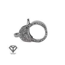 Load image into Gallery viewer, Pave Diamond Lobster, Pave Diamond Clasp, 925 Sterling Silver Handmade Finish Lock, Diamond Small Clasp, Diamond Lobster Lock
