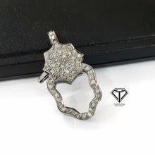 Load image into Gallery viewer, Pave Diamond Lobster, Pave Diamond Clasp, 925 Sterling Silver Handmade Finish Lock, Diamond Small Clasp, Diamond Lobster Lock
