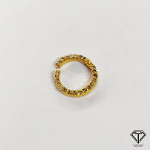 Load image into Gallery viewer, Pave Diamond Round Lock, 14k Solid Gold Diamond Clasp, Jewelry Components, Findings
