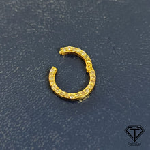 Load image into Gallery viewer, Pave Diamond Round Lock, 14k Solid Gold Diamond Clasp, Jewelry Components, Findings
