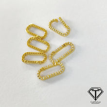 Load image into Gallery viewer, Pave Diamond Rectangle Lock, 14k Solid Gold Diamond Clasp, Jewelry Components, Findings
